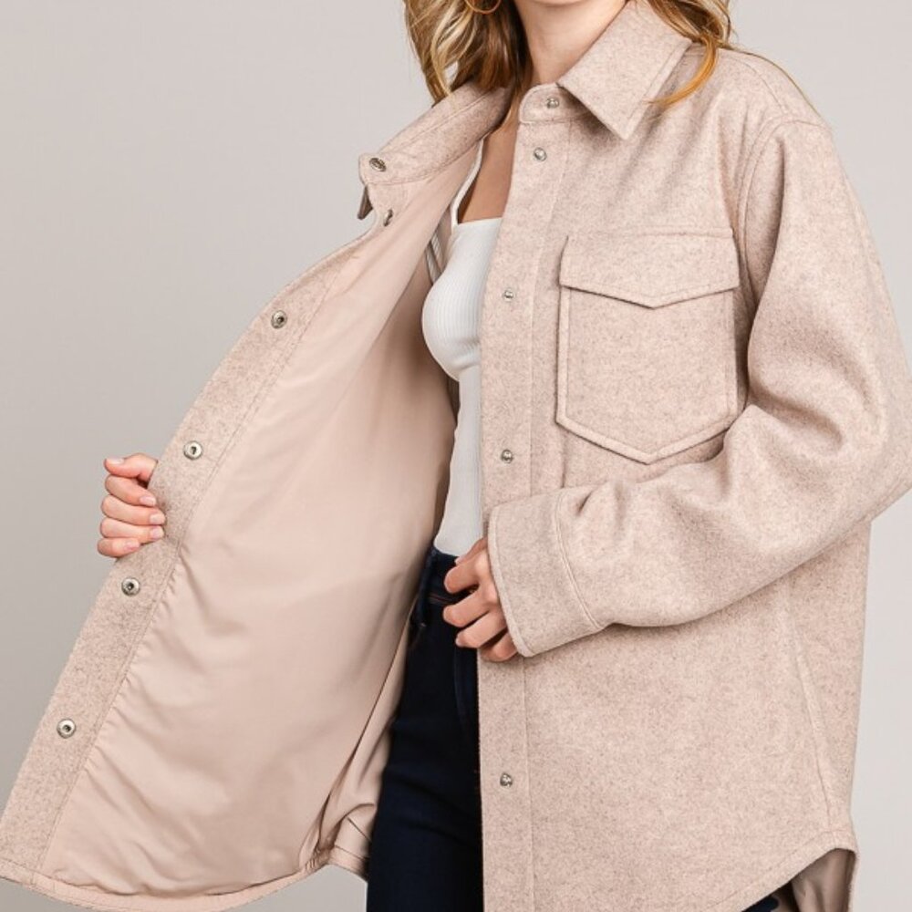 Must Have Brushed Button Up Shacket